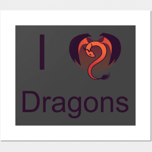 I Heart Dragons Posters and Art